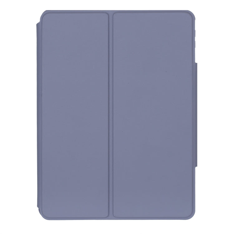 For iPad Pro 11 2024 L13-B 360 Rotation Acrylic Transparent Bluetooth Keyboard Leather Case(Purple) - For iPad Pro by buy2fix | Online Shopping UK | buy2fix