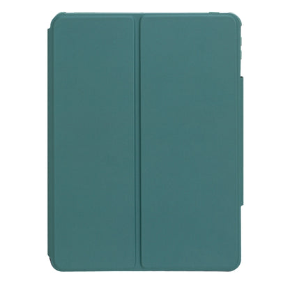 For iPad Pro 11 2024 YL13 360 Rotation Acrylic Transparent Round Keycap Bluetooth Keyboard Leather Case(Green) - For iPad Pro by buy2fix | Online Shopping UK | buy2fix