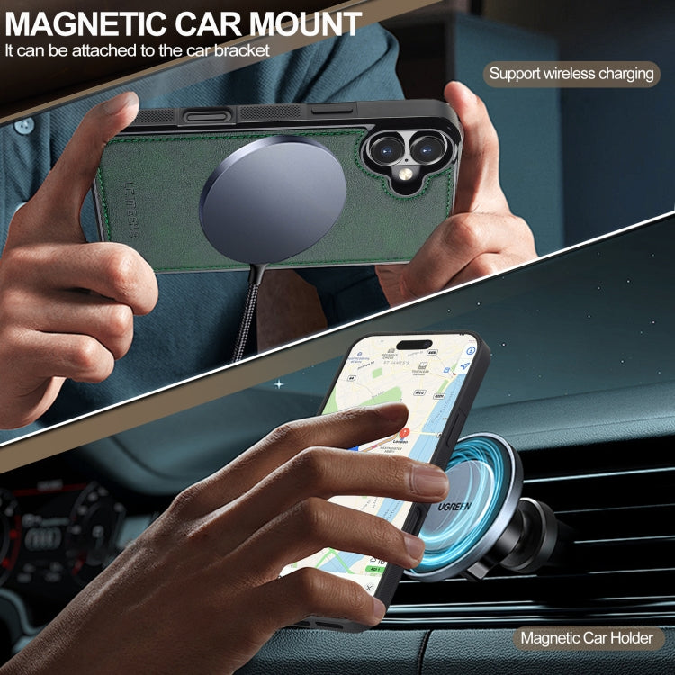 For iPhone 16 Plus LC.IMEEKE L5 Series Detachable RFID Card Bag Magsafe Phone Case(Green) by LC.IMEEKE