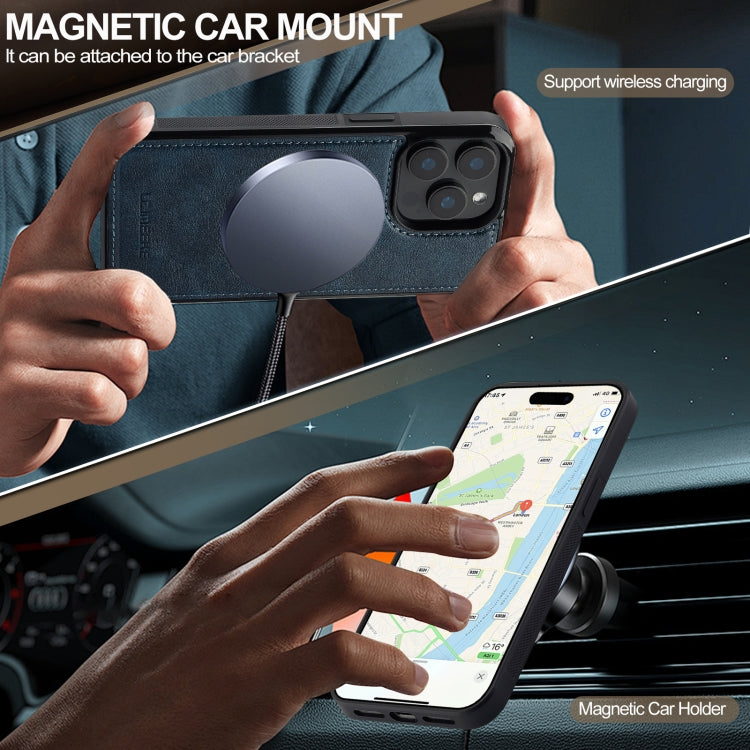 For iPhone 14 Pro Max LC.IMEEKE L5 Series Detachable RFID Card Bag Magsafe Phone Case(Blue) - iPhone 14 Pro Max Cases by LC.IMEEKE | Online Shopping UK | buy2fix