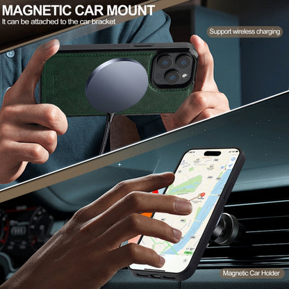 For iPhone 14 Pro Max LC.IMEEKE L5 Series Detachable RFID Card Bag Magsafe Phone Case(Green) - iPhone 14 Pro Max Cases by LC.IMEEKE | Online Shopping UK | buy2fix