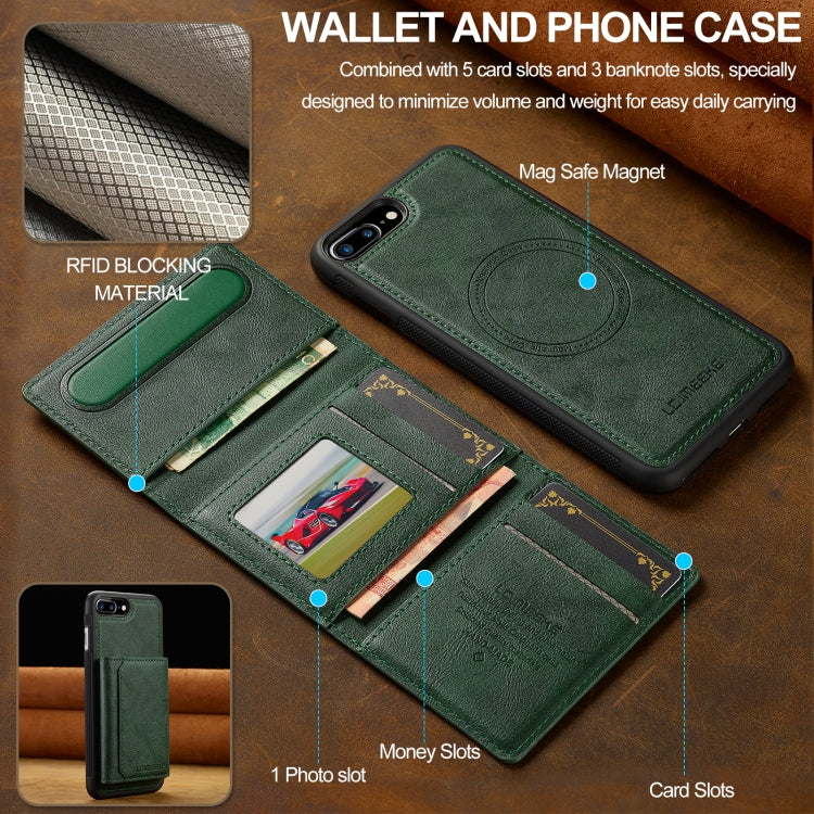 For iPhone SE 2024 LC.IMEEKE L5 Series Detachable RFID Card Bag Magsafe Phone Case(Green) - More iPhone Cases by LC.IMEEKE | Online Shopping UK | buy2fix