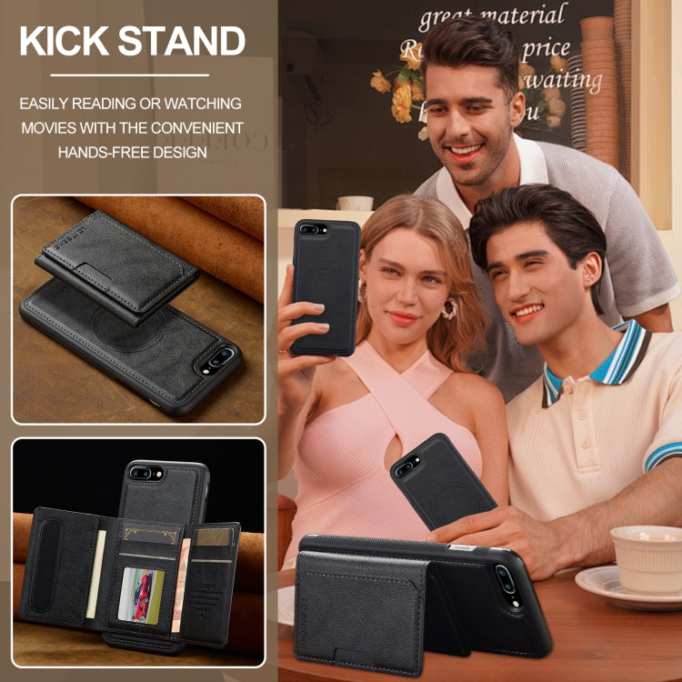 For iPhone SE 2022 / 2020 LC.IMEEKE L5 Series Detachable RFID Card Bag Magsafe Phone Case(Black) - iPhone SE 2022 / 2020 / 8 / 7 Cases by LC.IMEEKE | Online Shopping UK | buy2fix