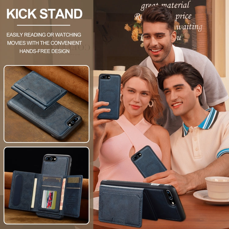 For iPhone SE 2022 / 2020 LC.IMEEKE L5 Series Detachable RFID Card Bag Magsafe Phone Case(Blue) - iPhone SE 2022 / 2020 / 8 / 7 Cases by LC.IMEEKE | Online Shopping UK | buy2fix