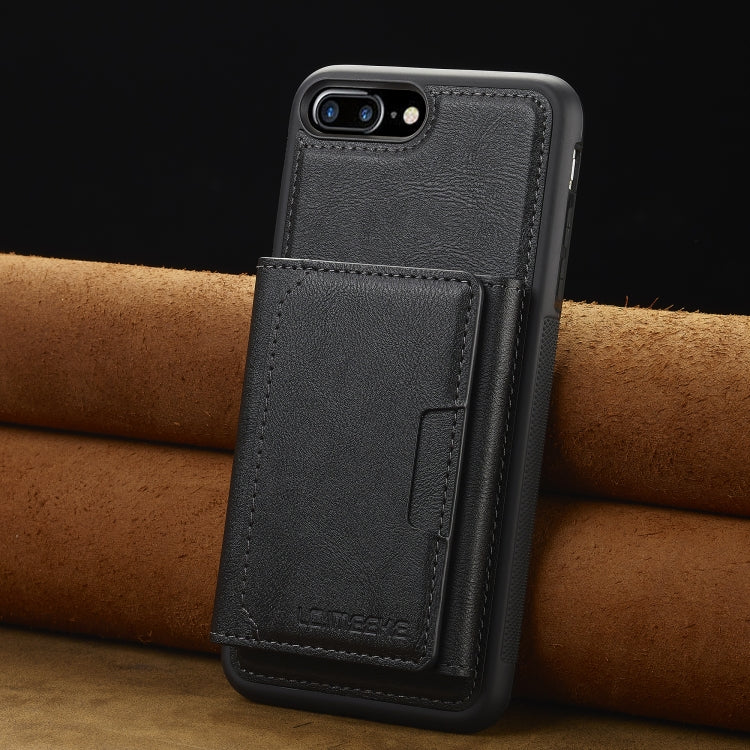 For iPhone 8 Plus / 7 Plus LC.IMEEKE L5 Series Detachable RFID Card Bag Magsafe Phone Case(Black) - More iPhone Cases by LC.IMEEKE | Online Shopping UK | buy2fix