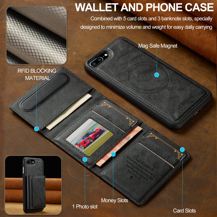 For iPhone 8 Plus / 7 Plus LC.IMEEKE L5 Series Detachable RFID Card Bag Magsafe Phone Case(Black) - More iPhone Cases by LC.IMEEKE | Online Shopping UK | buy2fix