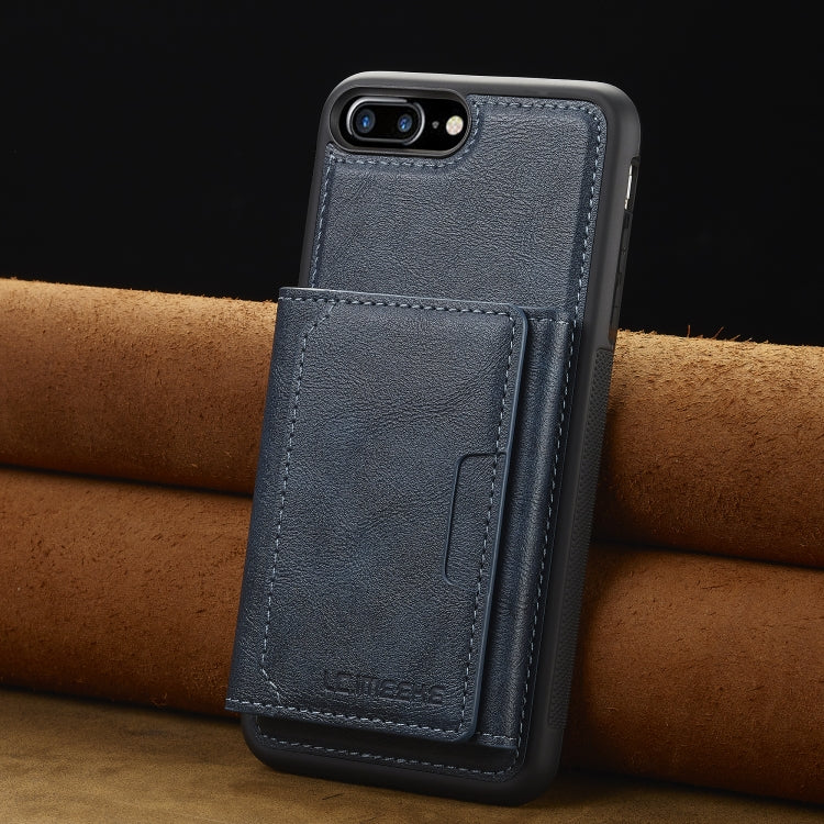 For iPhone 8 Plus / 7 Plus LC.IMEEKE L5 Series Detachable RFID Card Bag Magsafe Phone Case(Blue) - More iPhone Cases by LC.IMEEKE | Online Shopping UK | buy2fix