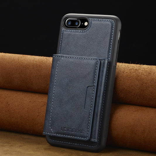 For iPhone 8 Plus / 7 Plus LC.IMEEKE L5 Series Detachable RFID Card Bag Magsafe Phone Case(Blue) - More iPhone Cases by LC.IMEEKE | Online Shopping UK | buy2fix