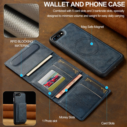 For iPhone 8 Plus / 7 Plus LC.IMEEKE L5 Series Detachable RFID Card Bag Magsafe Phone Case(Blue) - More iPhone Cases by LC.IMEEKE | Online Shopping UK | buy2fix