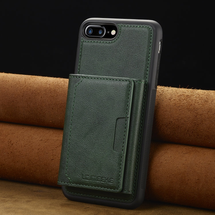 For iPhone 8 Plus / 7 Plus LC.IMEEKE L5 Series Detachable RFID Card Bag Magsafe Phone Case(Green) - More iPhone Cases by LC.IMEEKE | Online Shopping UK | buy2fix