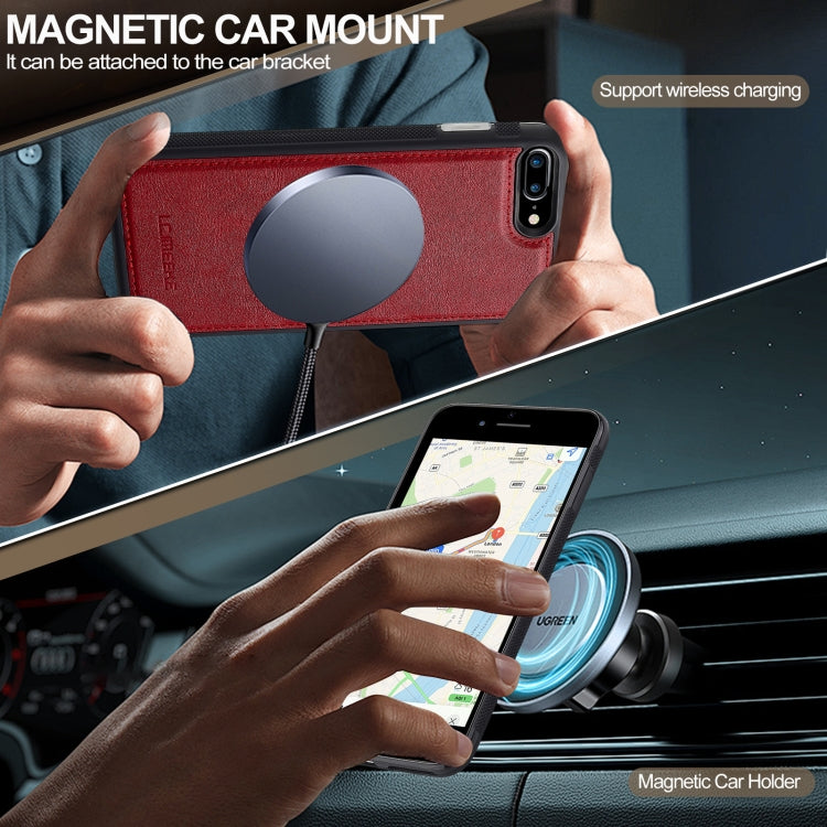 For iPhone 8 Plus / 7 Plus LC.IMEEKE L5 Series Detachable RFID Card Bag Magsafe Phone Case(Red) - More iPhone Cases by LC.IMEEKE | Online Shopping UK | buy2fix