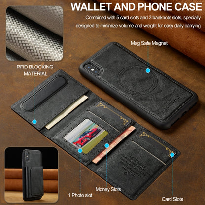 For iPhone XS / X LC.IMEEKE L5 Series Detachable RFID Card Bag Magsafe Phone Case(Black) - More iPhone Cases by LC.IMEEKE | Online Shopping UK | buy2fix