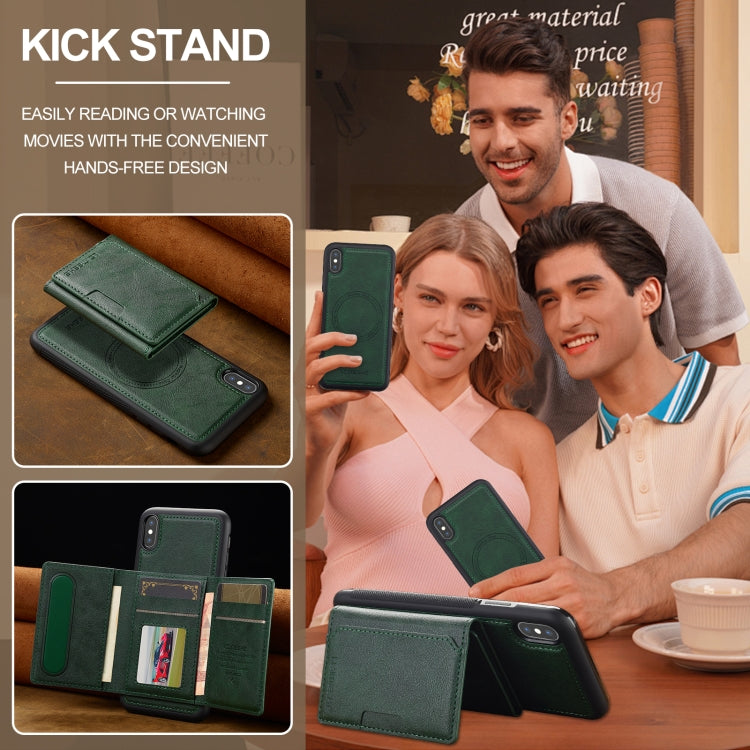 For iPhone XR LC.IMEEKE L5 Series Detachable RFID Card Bag Magsafe Phone Case(Green) - More iPhone Cases by LC.IMEEKE | Online Shopping UK | buy2fix