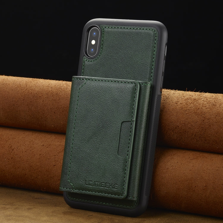 For iPhone XS Max LC.IMEEKE L5 Series Detachable RFID Card Bag Magsafe Phone Case(Green) - More iPhone Cases by LC.IMEEKE | Online Shopping UK | buy2fix