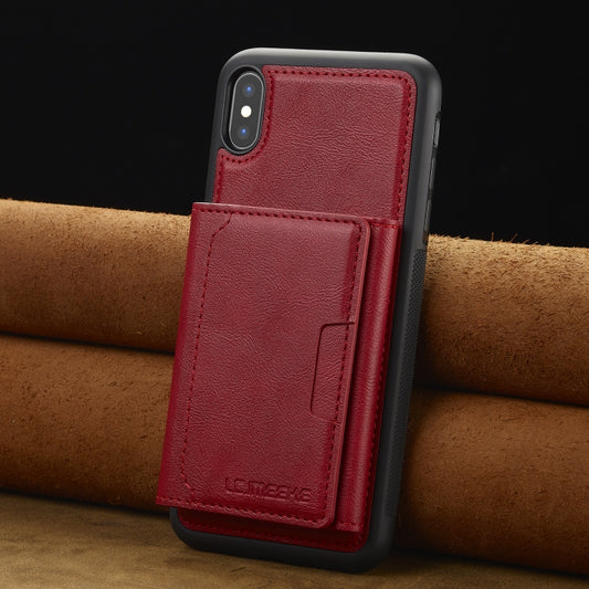 For iPhone XS Max LC.IMEEKE L5 Series Detachable RFID Card Bag Magsafe Phone Case(Red) - More iPhone Cases by LC.IMEEKE | Online Shopping UK | buy2fix