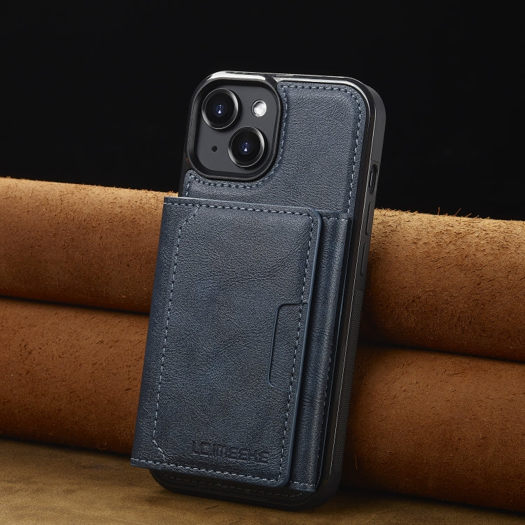For iPhone 13 mini LC.IMEEKE L5 Series Detachable RFID Card Bag Magsafe Phone Case(Blue) - iPhone 13 mini Cases by LC.IMEEKE | Online Shopping UK | buy2fix