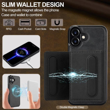 For iPhone 17 LC.IMEEKE L5 Series Detachable RFID Card Bag Magsafe Phone Case(Black) - iPhone 17 Cases by LC.IMEEKE | Online Shopping UK | buy2fix