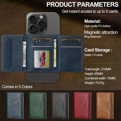 For iPhone 17 LC.IMEEKE L5 Series Detachable RFID Card Bag Magsafe Phone Case(Blue) - iPhone 17 Cases by LC.IMEEKE | Online Shopping UK | buy2fix