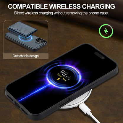 For iPhone 17 LC.IMEEKE L5 Series Detachable RFID Card Bag Magsafe Phone Case(Blue) - iPhone 17 Cases by LC.IMEEKE | Online Shopping UK | buy2fix