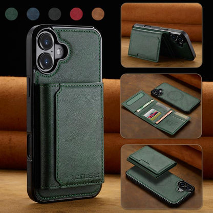 For iPhone 17 LC.IMEEKE L5 Series Detachable RFID Card Bag Magsafe Phone Case(Green) - iPhone 17 Cases by LC.IMEEKE | Online Shopping UK | buy2fix