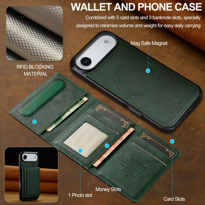 For iPhone Air LC.IMEEKE L5 Series Detachable RFID Card Bag Magsafe Phone Case(Green) - iPhone Air Cases by LC.IMEEKE | Online Shopping UK | buy2fix