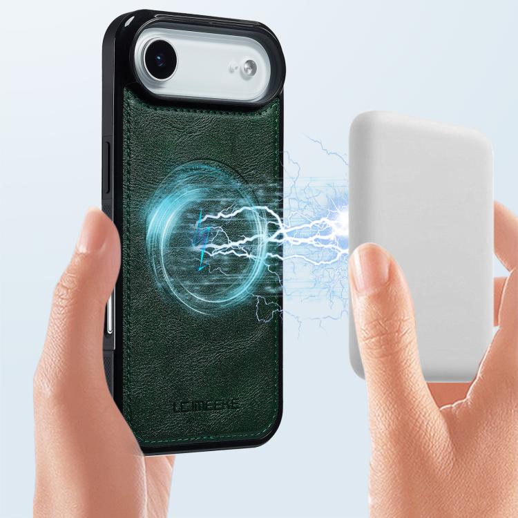 For iPhone Air LC.IMEEKE L5 Series Detachable RFID Card Bag Magsafe Phone Case(Green) - iPhone Air Cases by LC.IMEEKE | Online Shopping UK | buy2fix