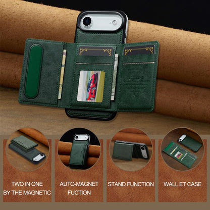 For iPhone Air LC.IMEEKE L5 Series Detachable RFID Card Bag Magsafe Phone Case(Green) - iPhone Air Cases by LC.IMEEKE | Online Shopping UK | buy2fix