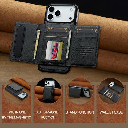 For iPhone 17 Pro LC.IMEEKE L5 Series Detachable RFID Card Bag Magsafe Phone Case(Black) - iPhone 17 Pro Cases by LC.IMEEKE | Online Shopping UK | buy2fix