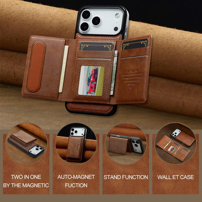 For iPhone 17 Pro LC.IMEEKE L5 Series Detachable RFID Card Bag Magsafe Phone Case(Brown) - iPhone 17 Pro Cases by LC.IMEEKE | Online Shopping UK | buy2fix