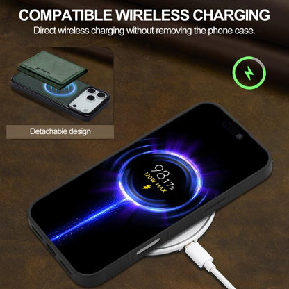 For iPhone 17 Pro LC.IMEEKE L5 Series Detachable RFID Card Bag Magsafe Phone Case(Green) - iPhone 17 Pro Cases by LC.IMEEKE | Online Shopping UK | buy2fix