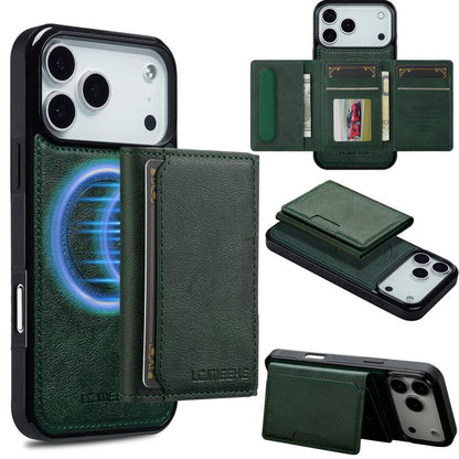 For iPhone 17 Pro Max LC.IMEEKE L5 Series Detachable RFID Card Bag Magsafe Phone Case(Green) - iPhone 17 Pro Max Cases by LC.IMEEKE | Online Shopping UK | buy2fix