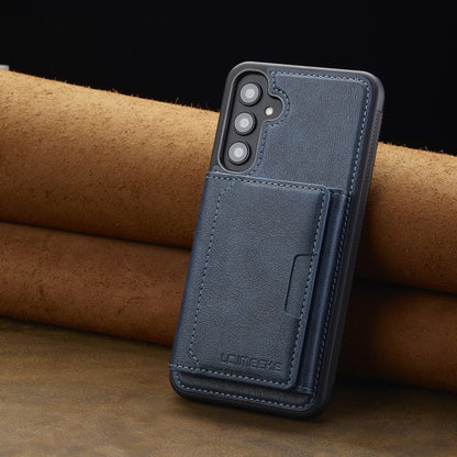 For Samsung Galaxy S24 FE 5G LC.IMEEKE L5 Series Detachable RFID Card Bag Magsafe Phone Case(Blue) - Galaxy S24 FE 5G Cases by LC.IMEEKE | Online Shopping UK | buy2fix