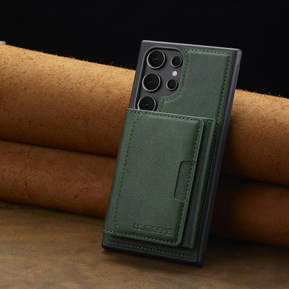 For Samsung Galaxy S24 Ultra 5G LC.IMEEKE L5 Series Detachable RFID Card Bag Magsafe Phone Case(Green) - Galaxy S24 Ultra 5G Cases by LC.IMEEKE | Online Shopping UK | buy2fix