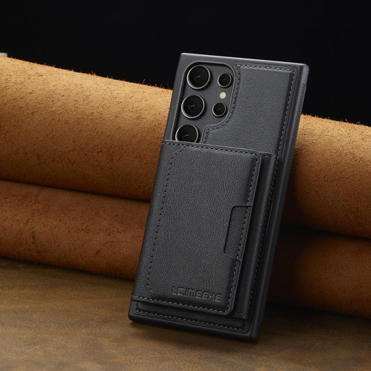 For Samsung Galaxy S22 Ultra 5G LC.IMEEKE L5 Series Detachable RFID Card Bag Magsafe Phone Case(Black) - Galaxy S22 Ultra 5G Cases by LC.IMEEKE | Online Shopping UK | buy2fix