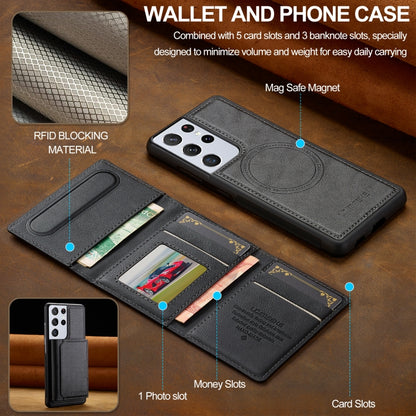 For Samsung Galaxy S21 Ultra 5G LC.IMEEKE L5 Series Detachable RFID Card Bag Magsafe Phone Case(Black) - Galaxy S21 Ultra 5G Cases by LC.IMEEKE | Online Shopping UK | buy2fix