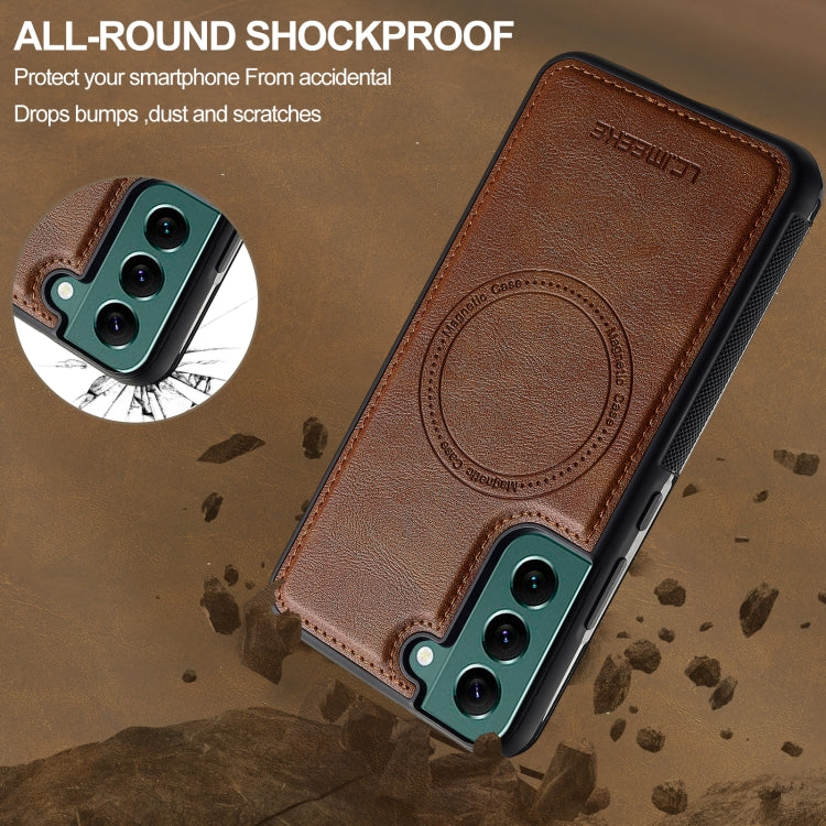 For Samsung Galaxy S20 FE LC.IMEEKE L5 Series Detachable RFID Card Bag Magsafe Phone Case(Brown) - Galaxy S20 FE Cases by LC.IMEEKE | Online Shopping UK | buy2fix