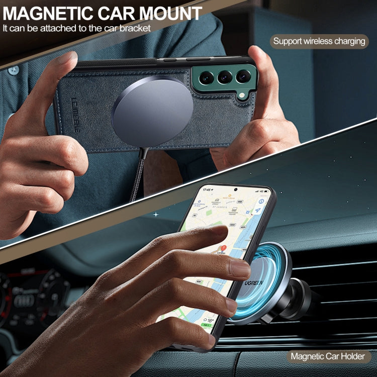 For Samsung Galaxy S20 FE LC.IMEEKE L5 Series Detachable RFID Card Bag Magsafe Phone Case(Blue) - Galaxy S20 FE Cases by LC.IMEEKE | Online Shopping UK | buy2fix