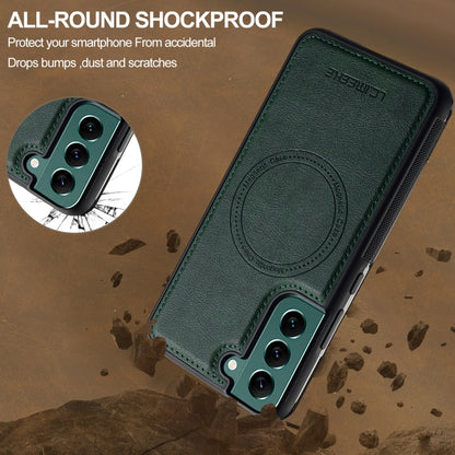 For Samsung Galaxy S20 FE LC.IMEEKE L5 Series Detachable RFID Card Bag Magsafe Phone Case(Green) - Galaxy S20 FE Cases by LC.IMEEKE | Online Shopping UK | buy2fix