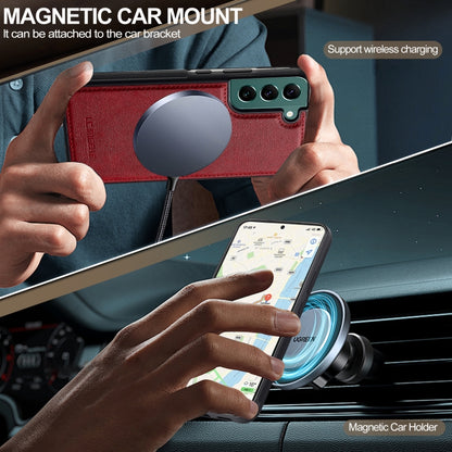 For Samsung Galaxy S21+ 5G LC.IMEEKE L5 Series Detachable RFID Card Bag Magsafe Phone Case(Red) - Galaxy S21+ 5G Cases by LC.IMEEKE | Online Shopping UK | buy2fix