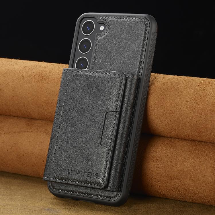 For Samsung Galaxy S25 5G LC.IMEEKE L5 Series Detachable RFID Card Bag Magsafe Phone Case(Black) - Galaxy S25 5G Cases by LC.IMEEKE | Online Shopping UK | buy2fix