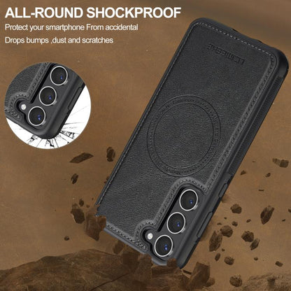 For Samsung Galaxy S25 5G LC.IMEEKE L5 Series Detachable RFID Card Bag Magsafe Phone Case(Black) - Galaxy S25 5G Cases by LC.IMEEKE | Online Shopping UK | buy2fix