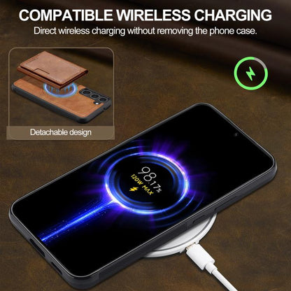 For Samsung Galaxy S25 5G LC.IMEEKE L5 Series Detachable RFID Card Bag Magsafe Phone Case(Brown) - Galaxy S25 5G Cases by LC.IMEEKE | Online Shopping UK | buy2fix