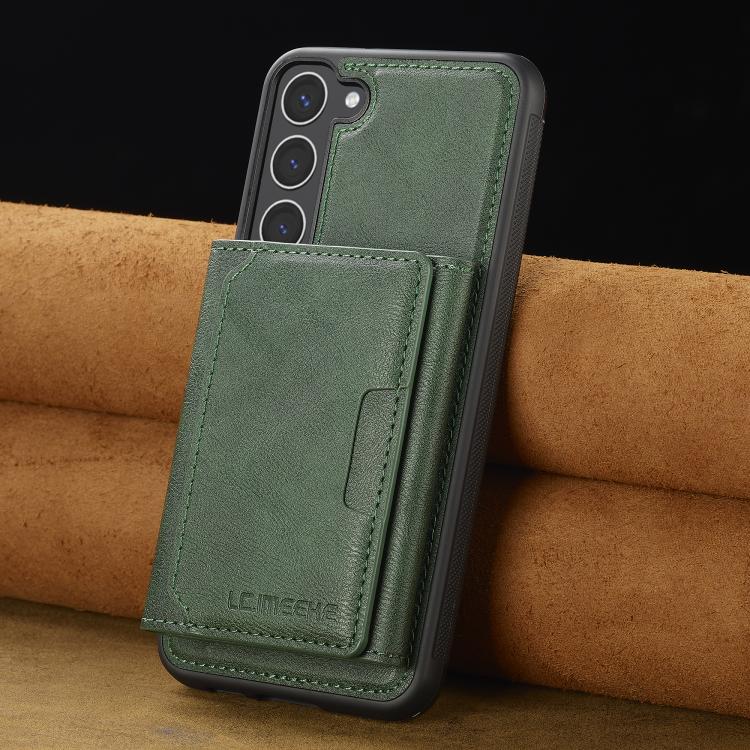 For Samsung Galaxy S25 5G LC.IMEEKE L5 Series Detachable RFID Card Bag Magsafe Phone Case(Green) - Galaxy S25 5G Cases by LC.IMEEKE | Online Shopping UK | buy2fix