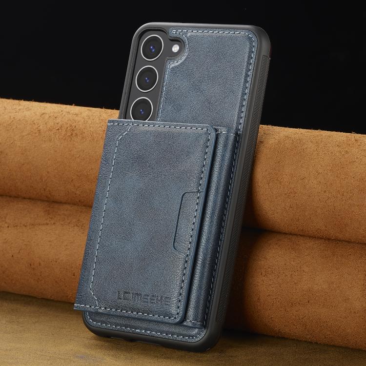 For Samsung Galaxy S25+ 5G LC.IMEEKE L5 Series Detachable RFID Card Bag Magsafe Phone Case(Blue) - Galaxy S25+ 5G Cases by LC.IMEEKE | Online Shopping UK | buy2fix