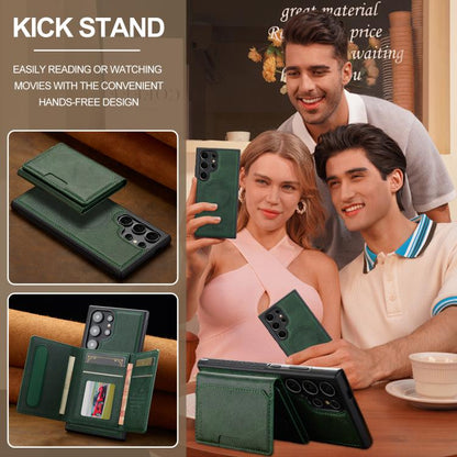 For Samsung Galaxy S25 Ultra 5G LC.IMEEKE L5 Series Detachable RFID Card Bag Magsafe Phone Case(Green) - Galaxy S25 Ultra 5G Cases by LC.IMEEKE | Online Shopping UK | buy2fix