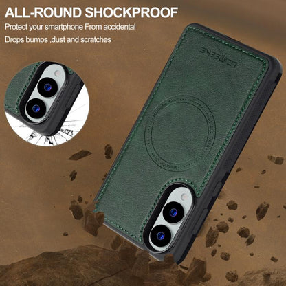 For Samsung Galaxy S25 Edge 5G LC.IMEEKE L5 Series Detachable RFID Card Bag Magsafe Phone Case(Green) - Galaxy S25 Edge 5G Cases by LC.IMEEKE | Online Shopping UK | buy2fix