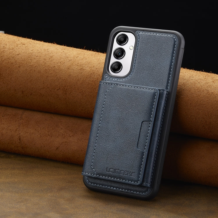 For Samsung Galaxy A14 5G / 4G LC.IMEEKE L5 Series Detachable RFID Card Bag Magsafe Phone Case(Blue) - Galaxy Phone Cases by LC.IMEEKE | Online Shopping UK | buy2fix