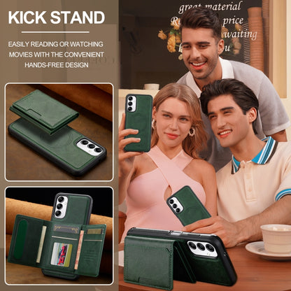 For Samsung Galaxy A14 5G / 4G LC.IMEEKE L5 Series Detachable RFID Card Bag Magsafe Phone Case(Green) - Galaxy Phone Cases by LC.IMEEKE | Online Shopping UK | buy2fix