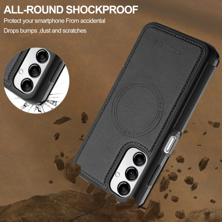 For Samsung Galaxy A34 5G LC.IMEEKE L5 Series Detachable RFID Card Bag Magsafe Phone Case(Black) - Galaxy Phone Cases by LC.IMEEKE | Online Shopping UK | buy2fix