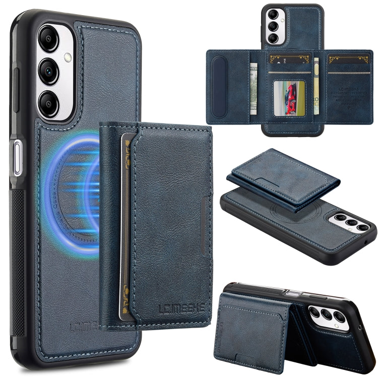 For Samsung Galaxy A34 5G LC.IMEEKE L5 Series Detachable RFID Card Bag Magsafe Phone Case(Blue) - Galaxy Phone Cases by LC.IMEEKE | Online Shopping UK | buy2fix
